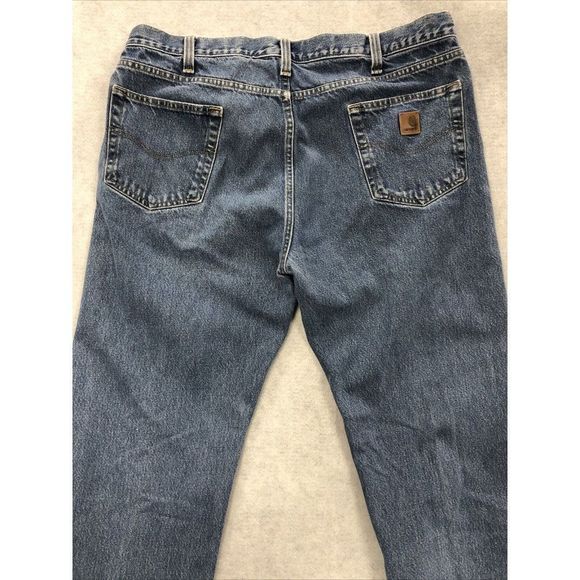 Carhartt Relaxed Fit Straight Leg Denim Blue Jeans Mens Size 40x32 C433 - Picture 5 of 9